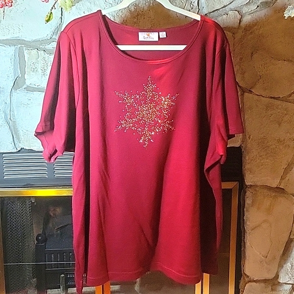 Quacker Factory Set Velour Bedazzled Full Zip Track Jacket with Top 3X Gold - Picture 6 of 8